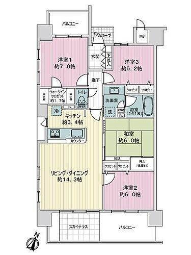 ロイヤルガーデン丸亀駅前 10階 4LDK 物件詳細