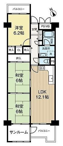 近鉄南港ガーデンハイツ　２１号棟 11階 3LDK 物件詳細