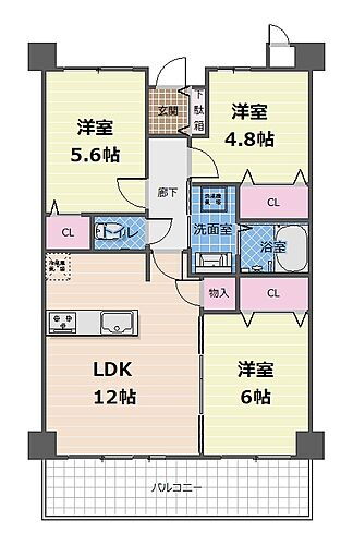 レインボー那古野 2階 3LDK 物件詳細