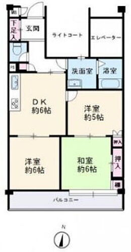 川口青木第５ローヤルコーポ 専有面積58.18平米、バルコニー面積9.86平米〜和室と洋室のある3DK