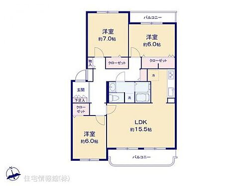 湘南長沢グリーンハイツ１１ー１号棟 4階 3LDK 物件詳細