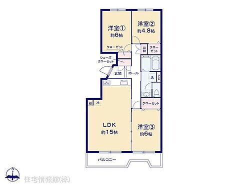 金沢シーサイドタウン並木二丁目第１住宅１ー３号棟 3階 3LDK 物件詳細