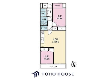 船堀パークファミリア　９階 約15.6帖のゆとりあるLDKが魅力の、暮らしやすい2LDKのマンションです！室内は清潔感のあるホワイトカラーの壁と床で、オーナー様のインテリアも映えるデザインとなっております！