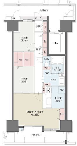 ビ・ウェル菜園場パークフロント 12階 2LDK 物件詳細