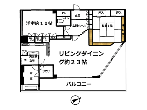 タオコート熱海 最上階のゆとりある2ＬＤＫ