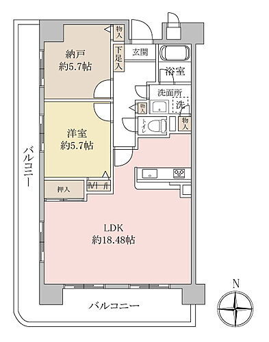 サンフォーレ松戸 5階 1SLDK 物件詳細