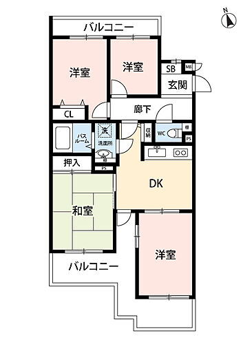 ライオンズマンション菅田 2階 4DK 物件詳細