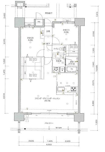 ラルウェンディ新椋野 3階 2LDK 物件詳細