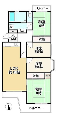 若山台第２住宅　３号棟 5階 4LDK 物件詳細