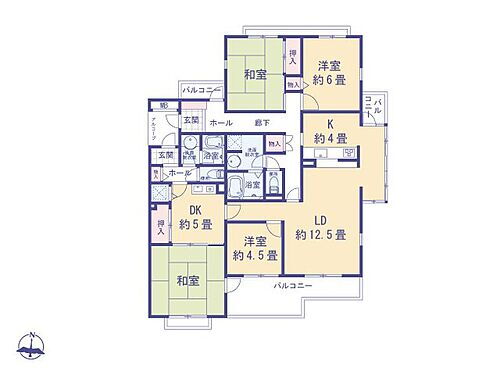 コンセボール２１多摩　壱号棟 4階 4LDK 物件詳細