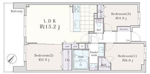 ゼファーアートフィールズカームステージ 11階 3LDK 物件詳細