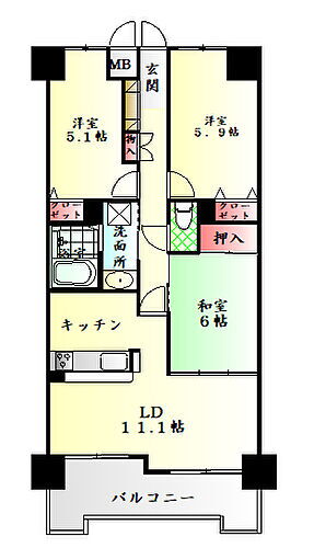 ネオハイツ高砂２ 7階 3LDK 物件詳細