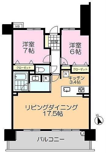 サーパス陽東桜レジデンス 5階 2LDK 物件詳細