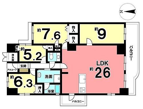 ネオハイツ八木西 26帖の大きなLDKが自慢のお部屋！キッチン・浴室など水まわり設備を今回新調、クロスも貼替済ですぐにお住まい頂けます。