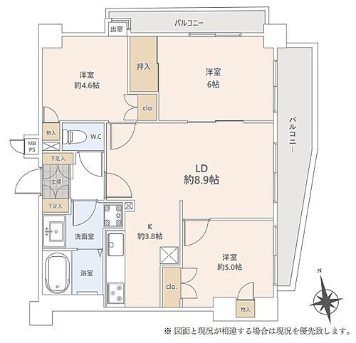 ベル・ジュール東府中 6階 3LDK 物件詳細