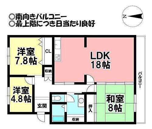 タウン千代田橋７号棟 5階 3LDK 物件詳細