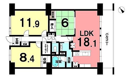 スペクトル江南 5階 3LDK 物件詳細