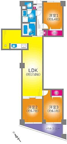 川口グレースマンション 9階 3LDK 物件詳細