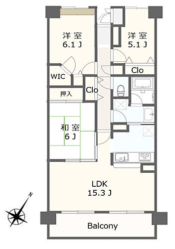 レックス市川松飛台 6階 3LDK 物件詳細