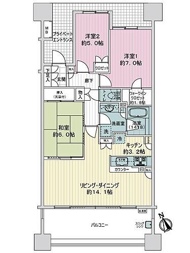 東京メガシティＡ棟 14階 3LDK 物件詳細