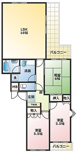 シティパル岳美　葵区岳美 3LDKで各部屋広々としています。