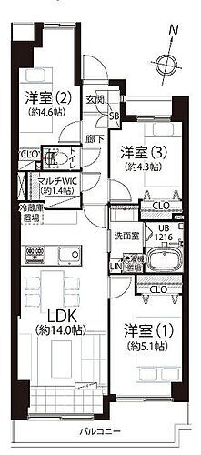 サンマンション五反野 2階 3LDK 物件詳細