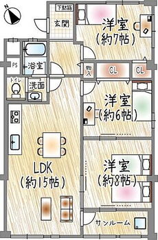 宝塚第１コーポラス 3LDK