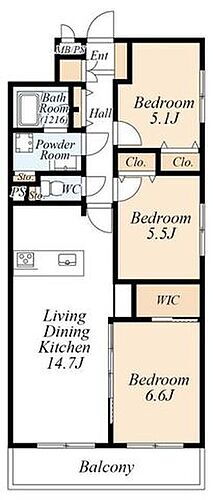コープ野村東深沢 約14.7帖の広めのリビングダイニングキッチンと洋室が3部屋あります。家族ともコミュニケーションを取りやすい配置となっており、日々の生活を満たしてくれるお部屋となっております。是非、一度ご覧ください。
