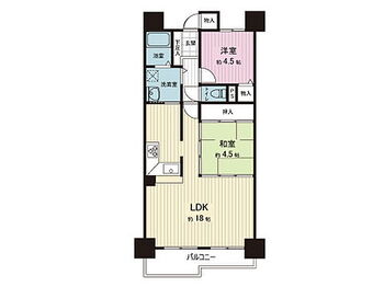 サンロイヤル新田辺アカデミア１号館 間取図