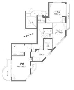 マイキャッスル葉山 【間取り】70.16平米2LDK