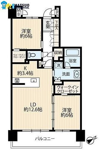 サーパス営所通 11階 2LDK 物件詳細