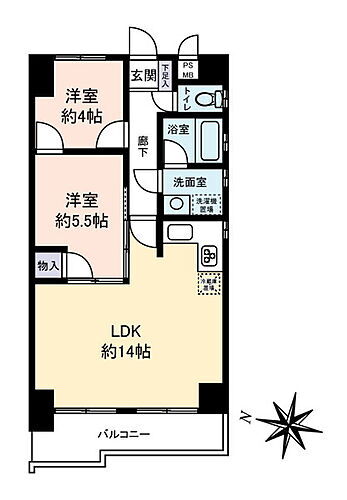 ライオンズマンション浦和第５ 4階 2LDK 物件詳細