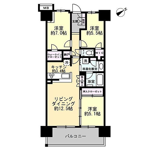オハナふじみ野上野台ブロッサム　中古マンション 9階 3LDK 物件詳細