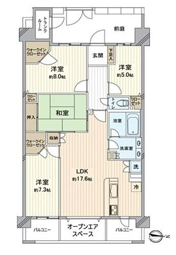 レイディアントシティ横濱カルティエ６ 2階 4LDK 物件詳細