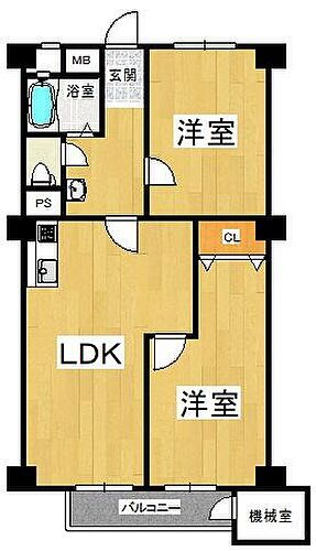 八戸ノ里グランドマンションＡ棟 10階 2LDK 物件詳細