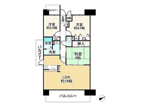 Ｍプラザ加古川五番館 2階 3LDK 物件詳細