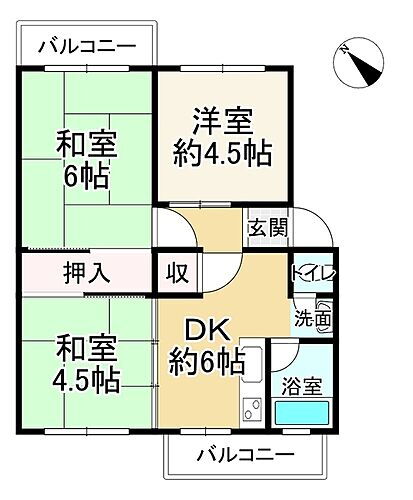 薬業東助松マンション 3階 3DK 物件詳細