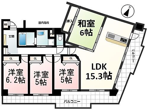 ヴィルヌーブ大津膳所 7階 4LDK 物件詳細