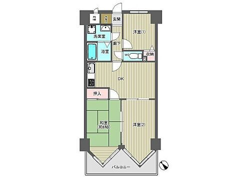 ヴィラ相武台 中古マンションの3DKは、集まって食事が出来るダイニングキッチンがあることで、子供のいる3人家族には、丁度良い広さの物件です。3部屋あることで、居間や書斎、子供部屋など多目的に使用することが出来ます。