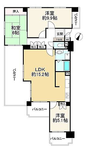 ライオンズマンション西鈴蘭台第２ 2階 3LDK 物件詳細