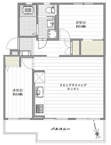 夏見台住宅２０号棟 2階54.79m2南向き2LDK＋WIC リフォーム済のお部屋です！