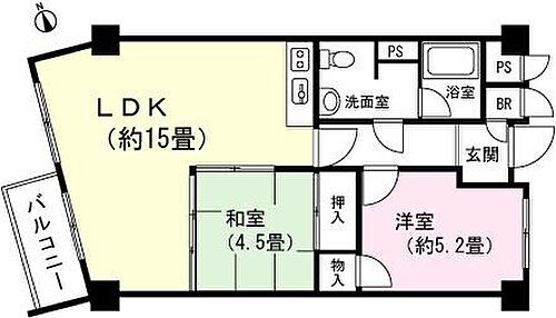 富士高原コンドＢ棟 5階 2LDK 物件詳細