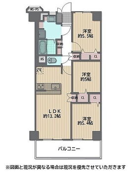 シャルム堺 【間取図】◆全居室収納あり！豊富な収納スペースで住空間がスッキリして快適に暮らせそうですね♪◆スーパー・コンビニなど徒歩圏内で生活便利な好立地