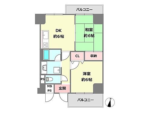 ライオンズマンション芦屋西蔵町 3階 2DK 物件詳細