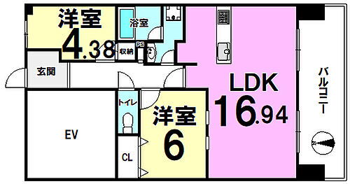 ディオフェルティ平野 5階 2LDK 物件詳細