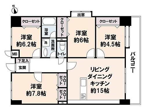 筑紫野スカイマンション 1階 4LDK 物件詳細