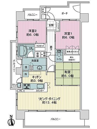 サーパス桜井高校前 7階 3LDK 物件詳細