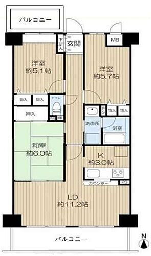 セントラルステージ千里青葉丘 2階 3LDK 物件詳細