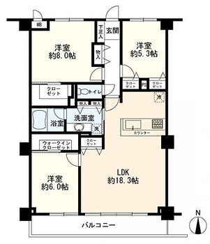 鶴見シティハイツ 3ＬＤＫ