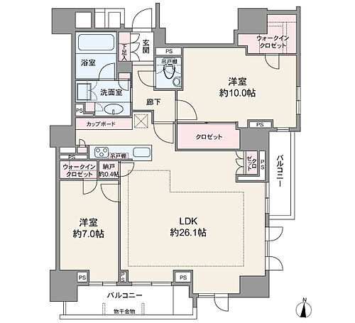 プラウドタワー栄 23階 2LDK 物件詳細